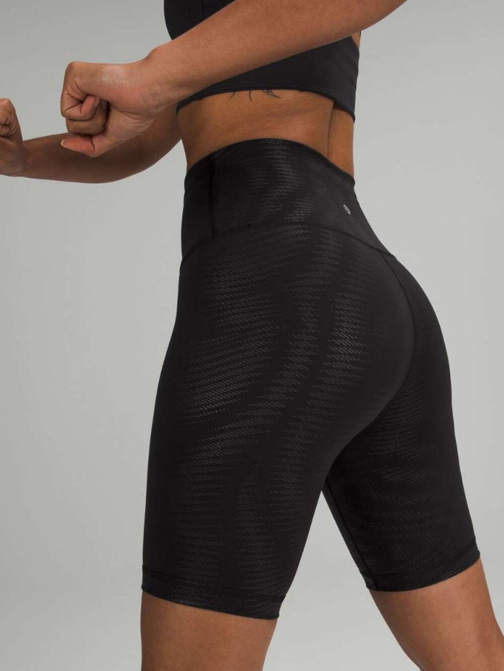Lululemon Wunder Train High-Rise Everlux Short 8" In Shapeshifter Foil Black